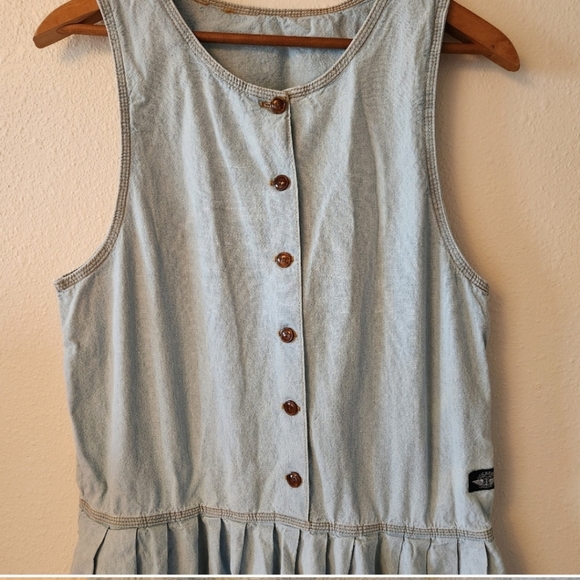 VINTAGE DOCKERS Denim Pinafore Dress - Picture 2 of 5